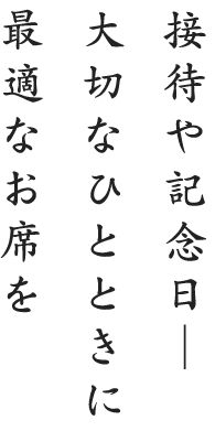 接待や記念日―